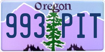 OR license plate 993PIT