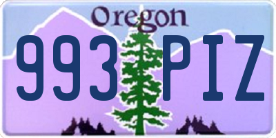 OR license plate 993PIZ