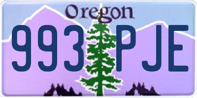 OR license plate 993PJE