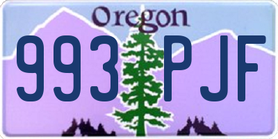 OR license plate 993PJF