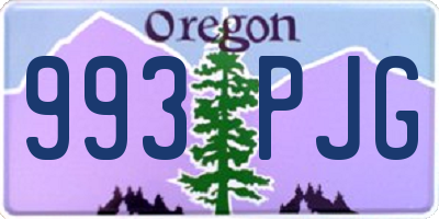 OR license plate 993PJG