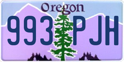 OR license plate 993PJH