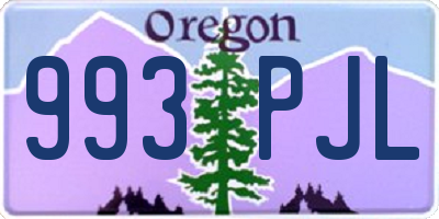 OR license plate 993PJL