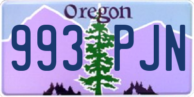 OR license plate 993PJN