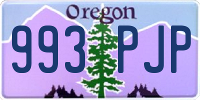 OR license plate 993PJP