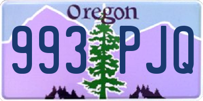 OR license plate 993PJQ