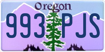 OR license plate 993PJS