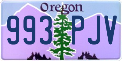 OR license plate 993PJV