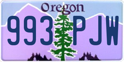 OR license plate 993PJW
