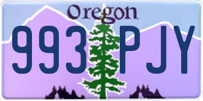 OR license plate 993PJY