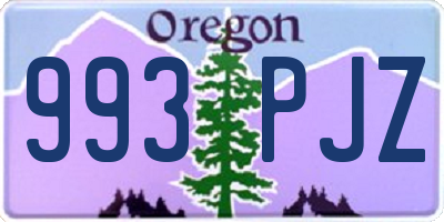 OR license plate 993PJZ