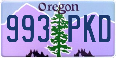 OR license plate 993PKD