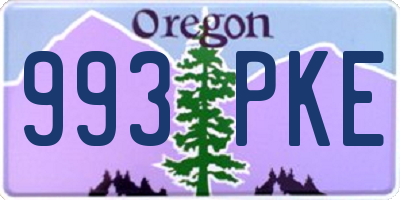 OR license plate 993PKE