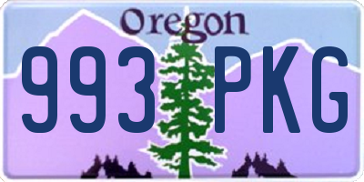 OR license plate 993PKG