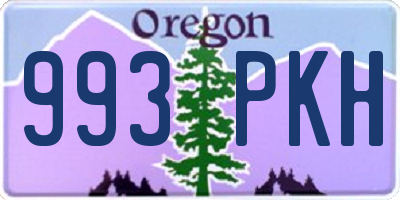 OR license plate 993PKH