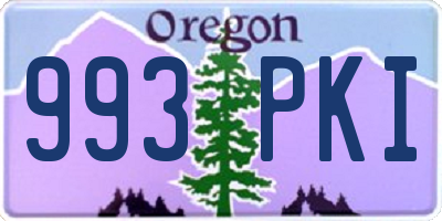 OR license plate 993PKI