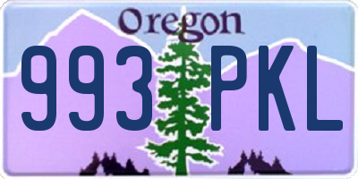 OR license plate 993PKL