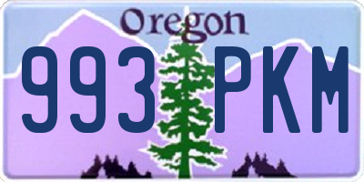 OR license plate 993PKM