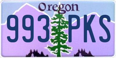 OR license plate 993PKS