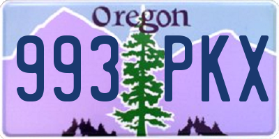 OR license plate 993PKX