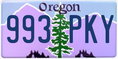 OR license plate 993PKY