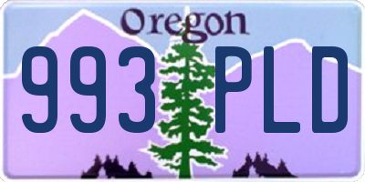 OR license plate 993PLD