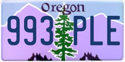 OR license plate 993PLE