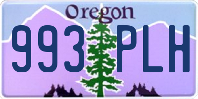 OR license plate 993PLH