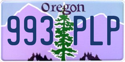 OR license plate 993PLP