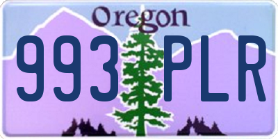OR license plate 993PLR