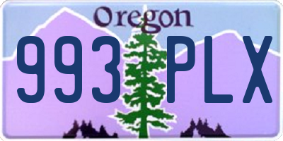 OR license plate 993PLX