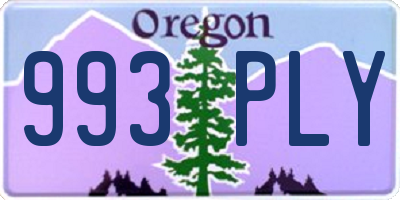 OR license plate 993PLY