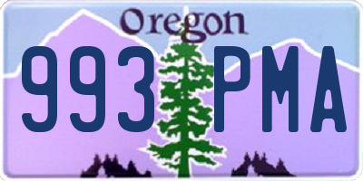 OR license plate 993PMA