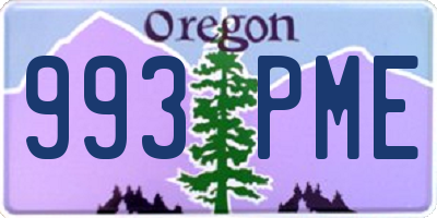 OR license plate 993PME