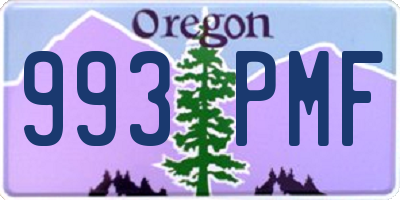 OR license plate 993PMF