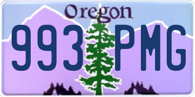 OR license plate 993PMG