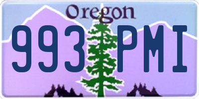 OR license plate 993PMI