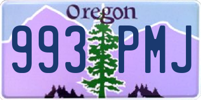OR license plate 993PMJ