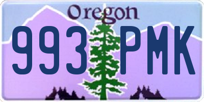OR license plate 993PMK
