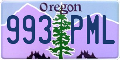 OR license plate 993PML