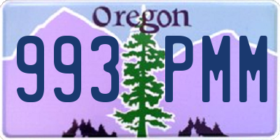 OR license plate 993PMM