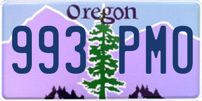OR license plate 993PMO