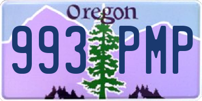 OR license plate 993PMP
