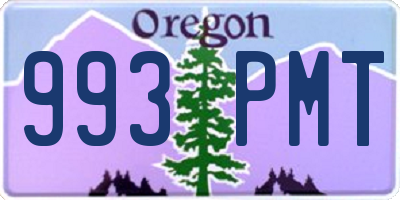 OR license plate 993PMT