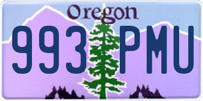 OR license plate 993PMU