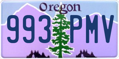 OR license plate 993PMV