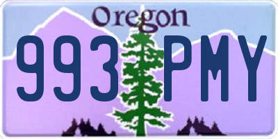 OR license plate 993PMY