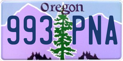 OR license plate 993PNA