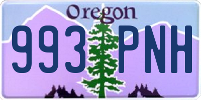 OR license plate 993PNH