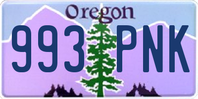 OR license plate 993PNK